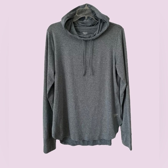 Reebok Fired Up Slim Hoodie – Black Heather – Size XL - Picture 1 of 7